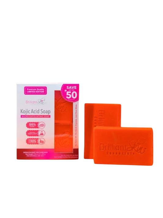Brilliant Skin Kojic Acid Micro Exfoliating Soap (270gmx2)