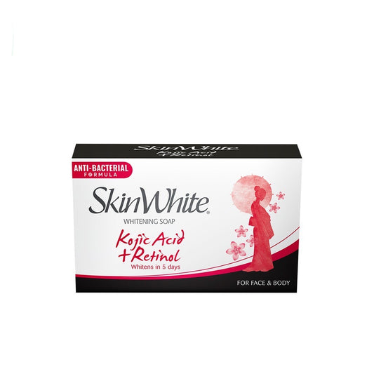 SkinWhite Whitening Face and Body Bar Soap Kojic Acid + Retinol Whitening (90gm)