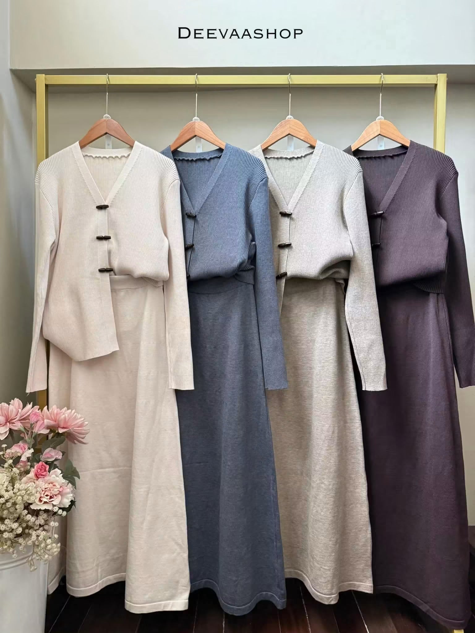 BKK Knitted Coordinates/Terno Set (free size ideal from 8-16 body frame)
