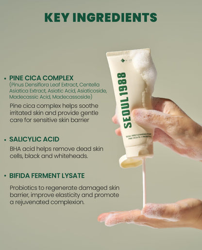 K-SECRET Seoul 1988 Cleansing Foam Fine Cica 1% + Probiotics (150ml)