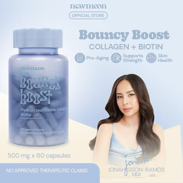New Moon Bouncy Boost Collagen + Biotin 500mg (60caps)
