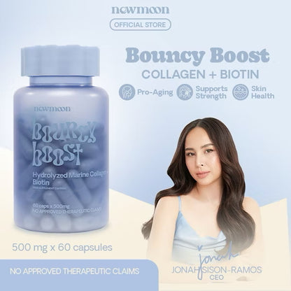 New Moon Bouncy Boost Collagen + Biotin 500mg (60caps)