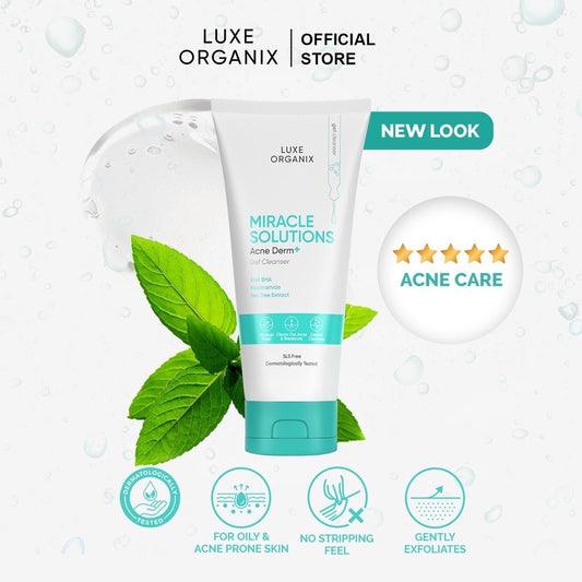 Luxe Organix Miracle Solutions Acne Derm Gel Cleanser (150ml)