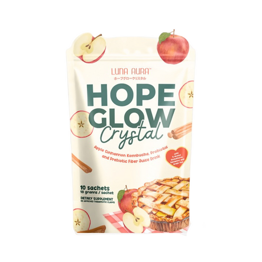 Luna Aura Hope Glow Apple Cinnamon, Kombucha Probiotics, and Pre-Biotic Juice Drink