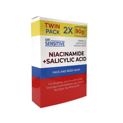 Dr. Sensitive Niacinamide + Salicylic Acid Face & Body Soap (90gmx2)