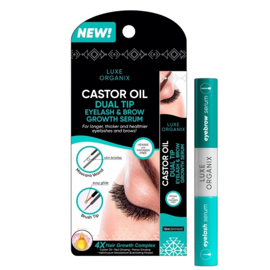 Luxe Organix Castor Oil Dual Tip Eyelash & Brow Growth Serum (12ml)