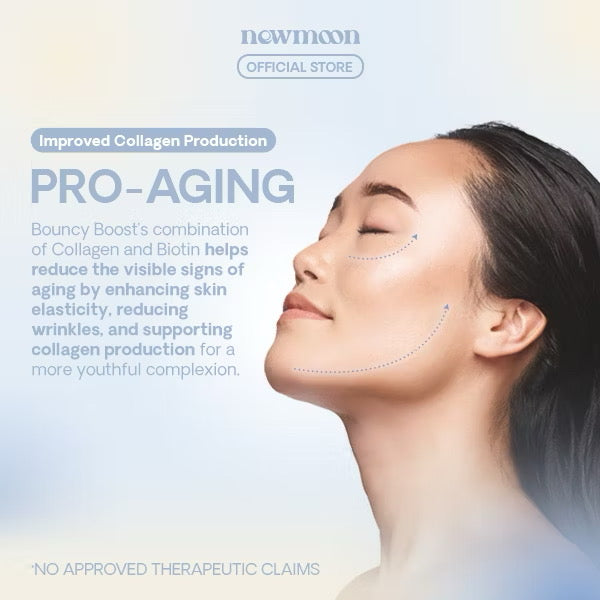 New Moon Bouncy Boost Collagen + Biotin 500mg (60caps)