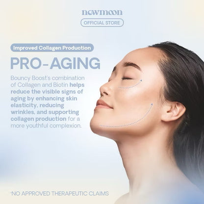 New Moon Bouncy Boost Collagen + Biotin 500mg (60caps)