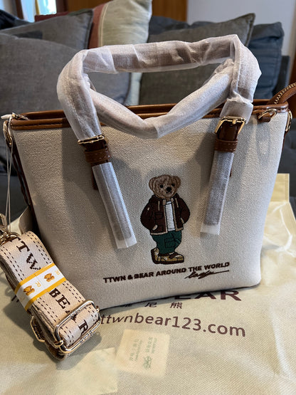 TTWN BEAR Medium Tote Bag with Sling