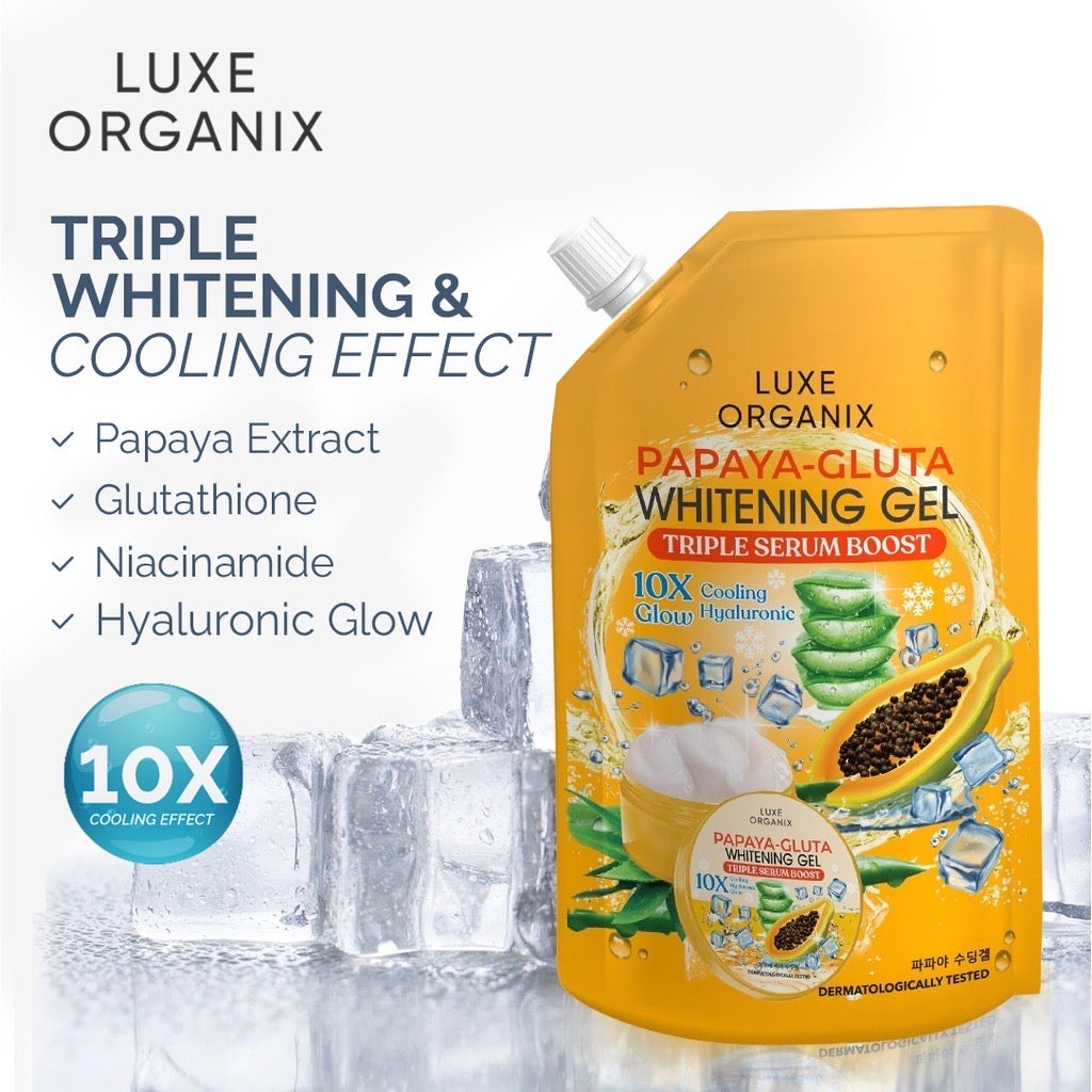 Luxe Organix Papaya-Gluta Whitening Gel Triple Serum Boost (200ml)