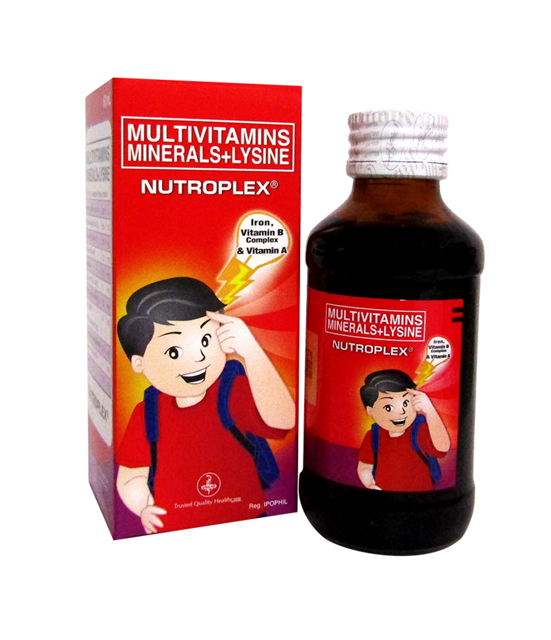 Nutroplex Multivitamins Minerals + Lysine Kids Syrup (250ml)