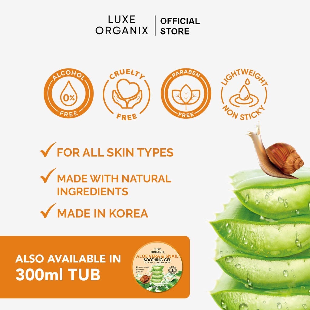 Luxe Organix Aloe & Snail Soothing Gel (100ml)