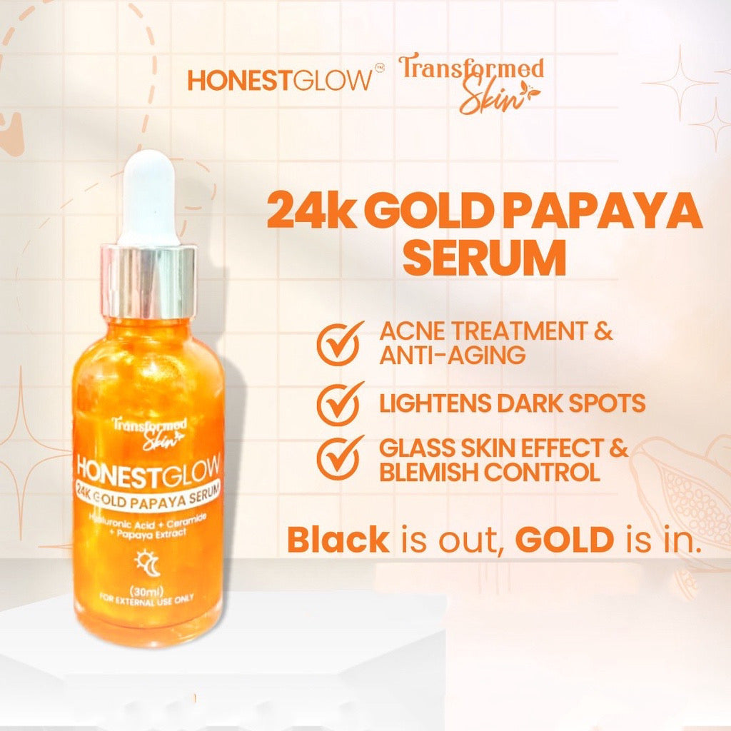 Honest Glow 24K Gold Papaya Serum (30ml)