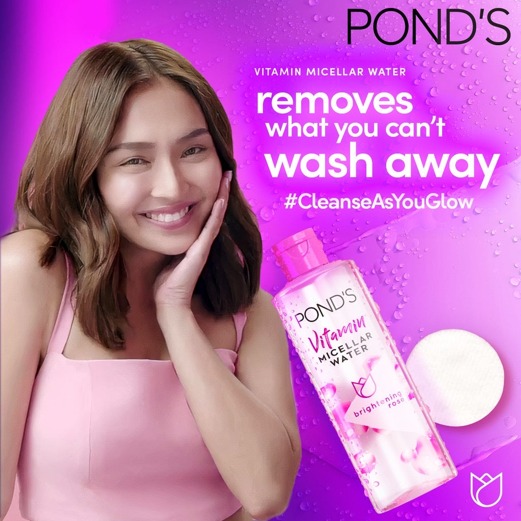 POND’S Vitamin Micellar Water Brightening Rose for a Bright Glow (100ml)