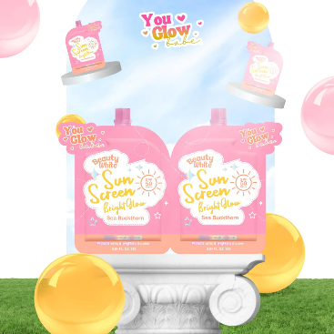 You Glow Babe Beauty White Sunscreen Bright Glow SPF 50 PA+++ (Twin Pack)