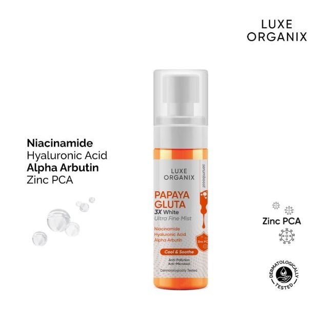 Luxe Organix Papaya Gluta 3x White Ultra Fine Mist (80ml)