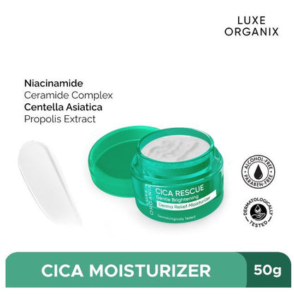 Luxe Organix Cica Rescue Gentle Brightening Derma Relief Moisturizer (50gm)