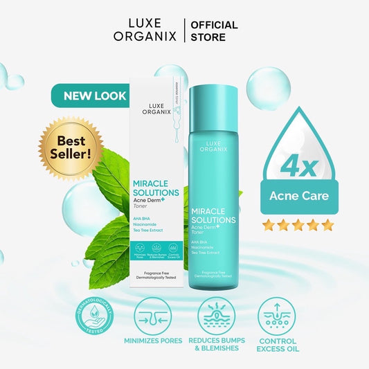 Luxe Organix Miracle Solutions AHA/BHA Acne Derm Toner (150ml)