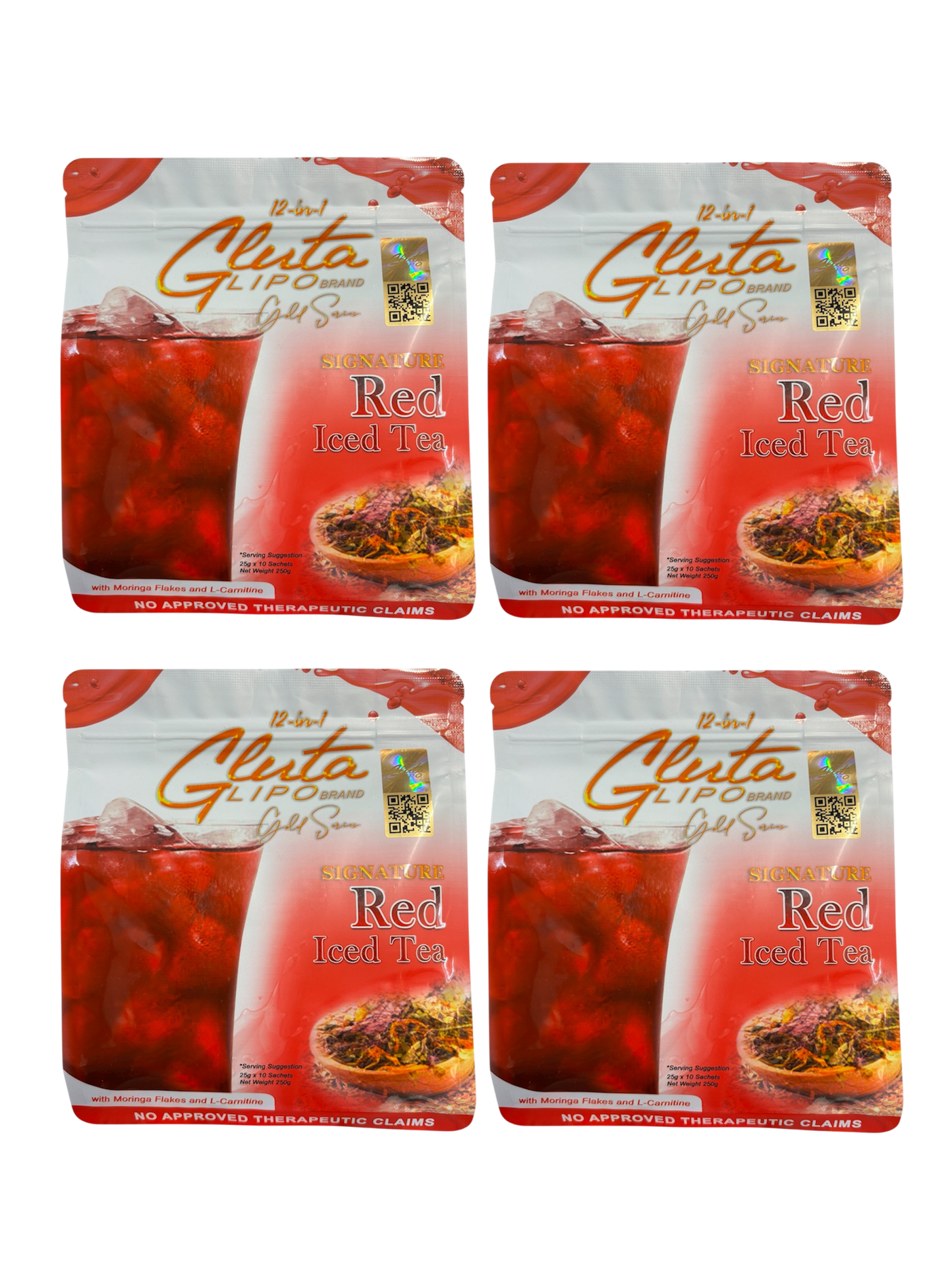 Gluta Lipo Red Iced Tea (Bundle of 4)