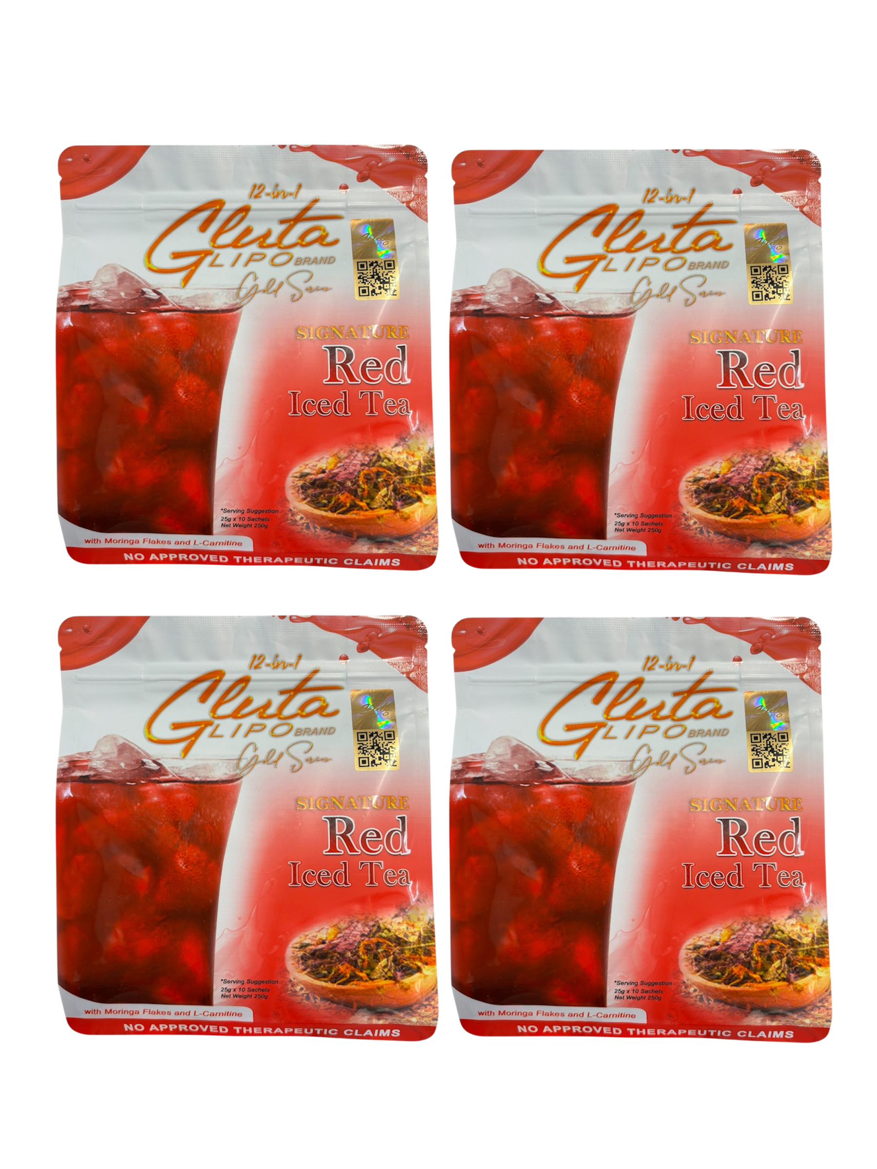 Gluta Lipo Red Iced Tea (Bundle of 4)