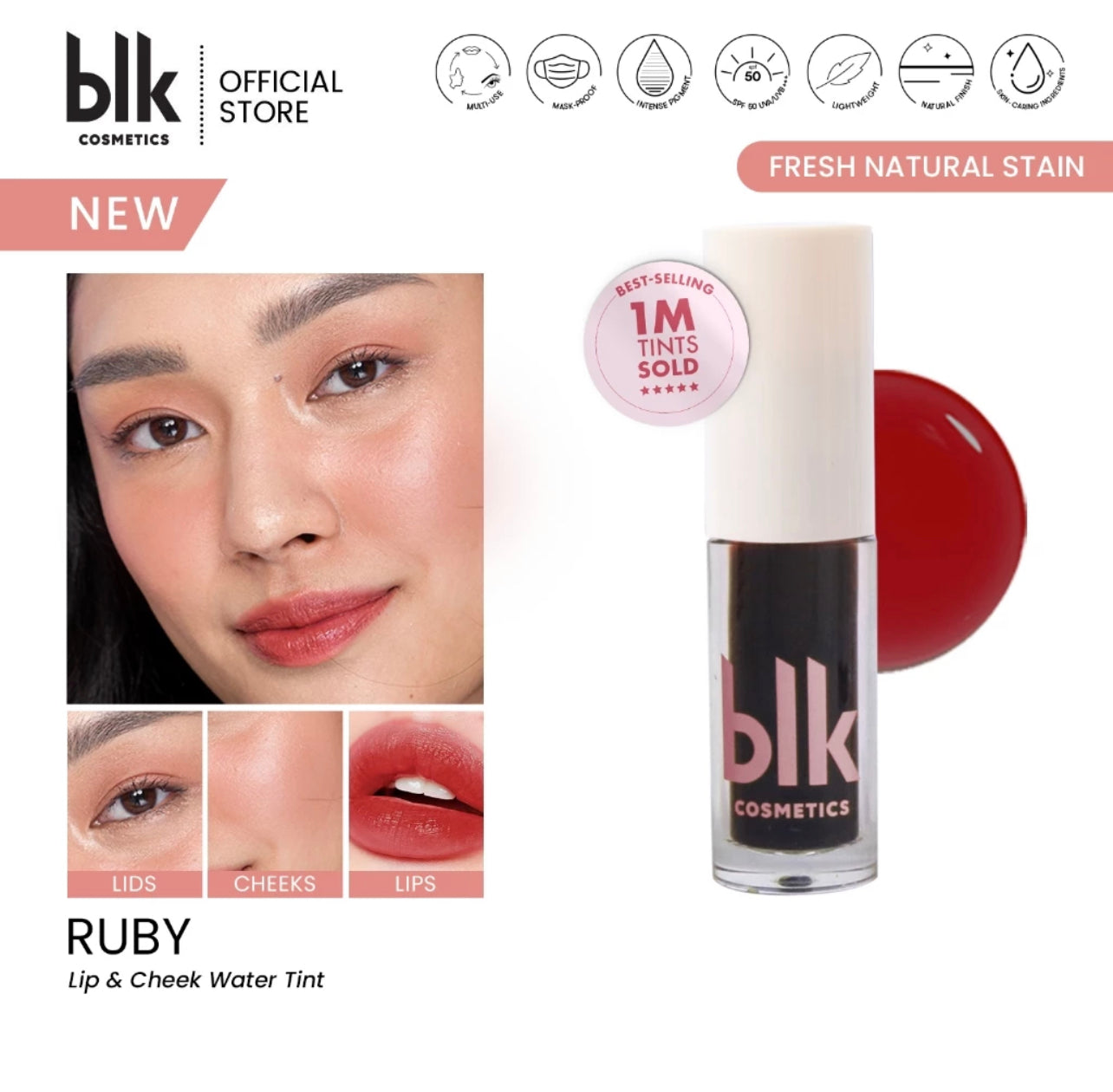 BLK Cosmetics Lip & Cheek Water Tint