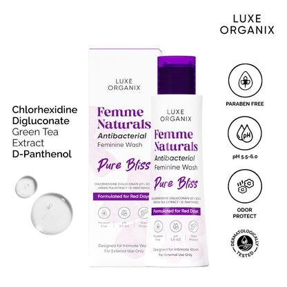 Luxe Organix Femme Naturals Feminine Wash (120ml)