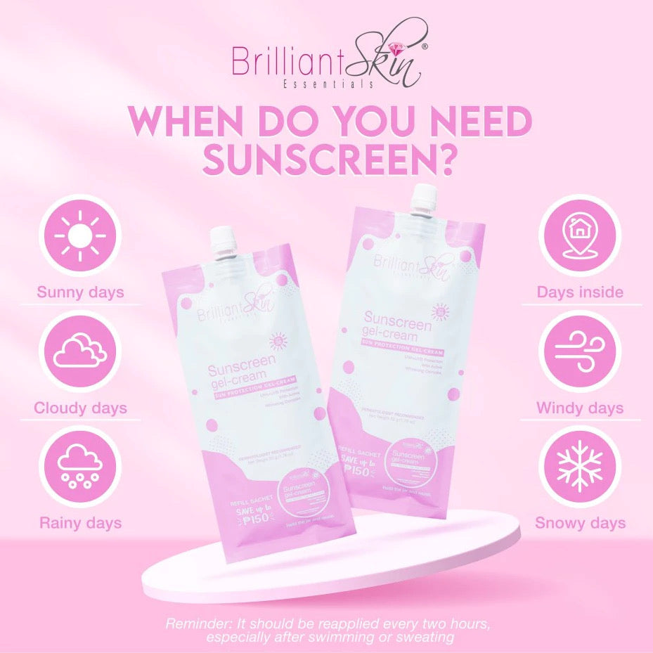 Brilliant Skin Sunscreen Gel Cream Light Pink (50gm)