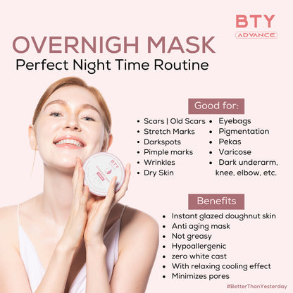 BTY Advance Power Trio Set (Overnight Mask+Instaglow+Sunstick)