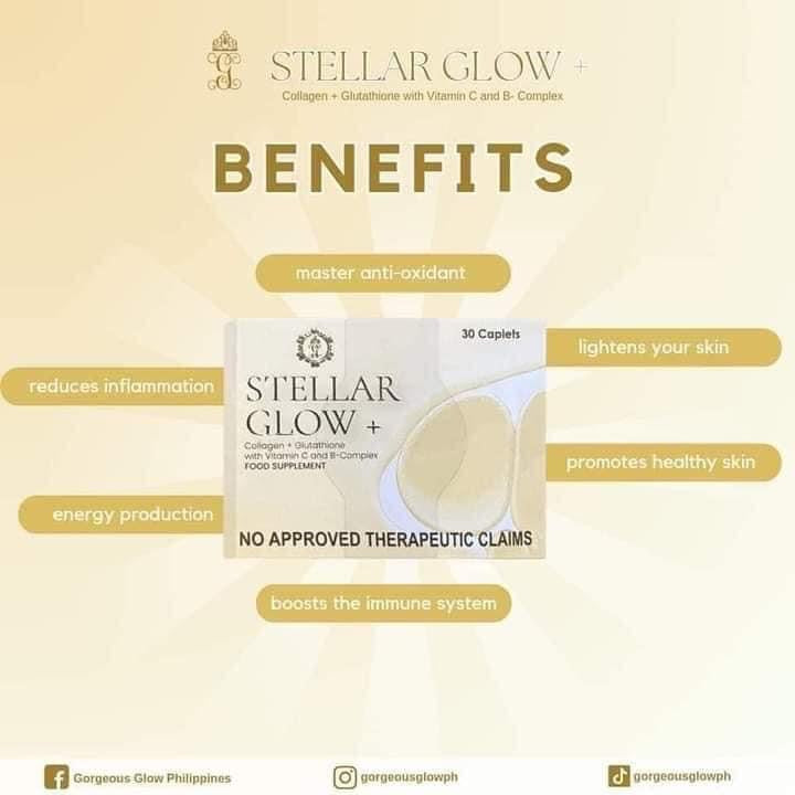 Stellar Glow Collagen + Gluta with Vit C & B-Complex (30caplets)