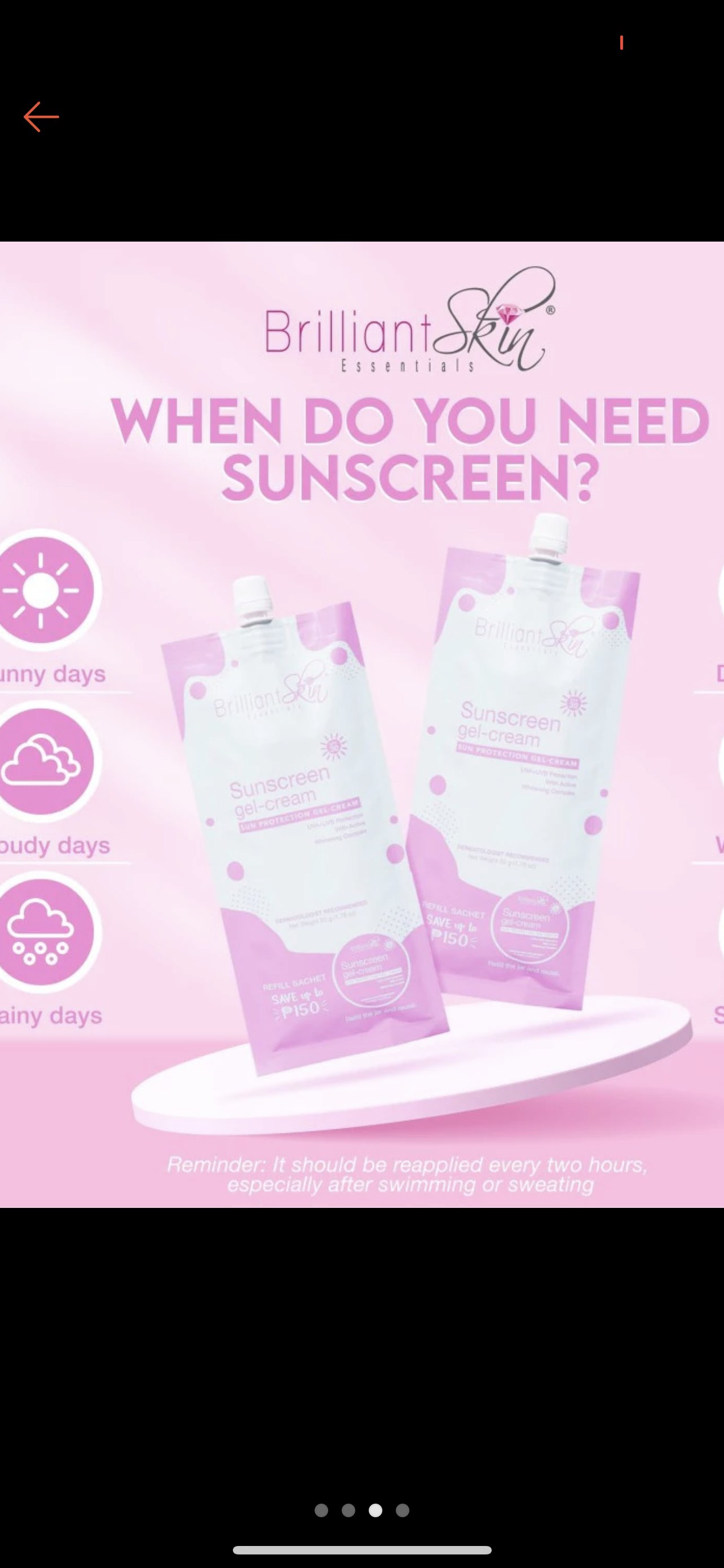 Brilliant Skin Sunscreen Gel Cream Light Pink (50gm)