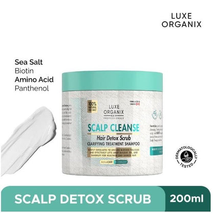 Luxe Organix Scalp Cleanse Hair Detox Scrub (200ml)