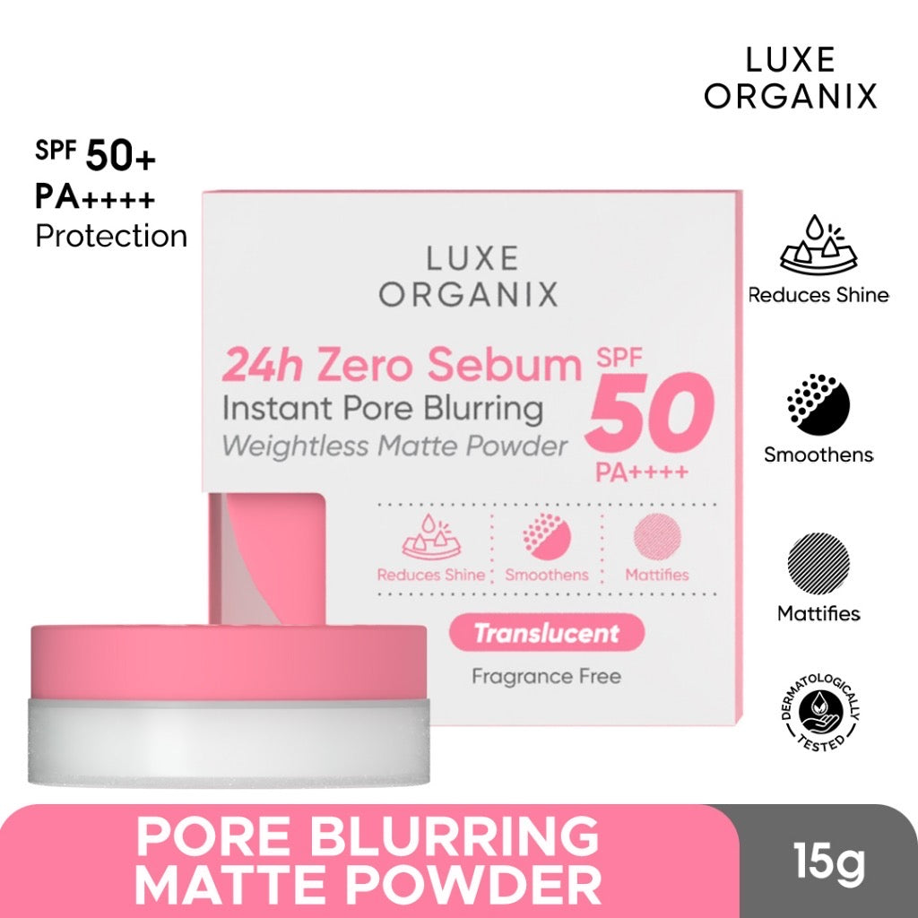 Luxe Organix 24h Zero Sebum Matte Powder (15gm)