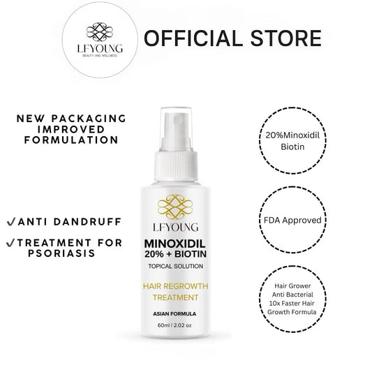 LF Young Minoxidil 20% + Biotin Topical Solution (60ml)
