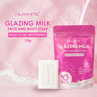 NUWHITE Glazing Milk Face&Body Soap (135gm)