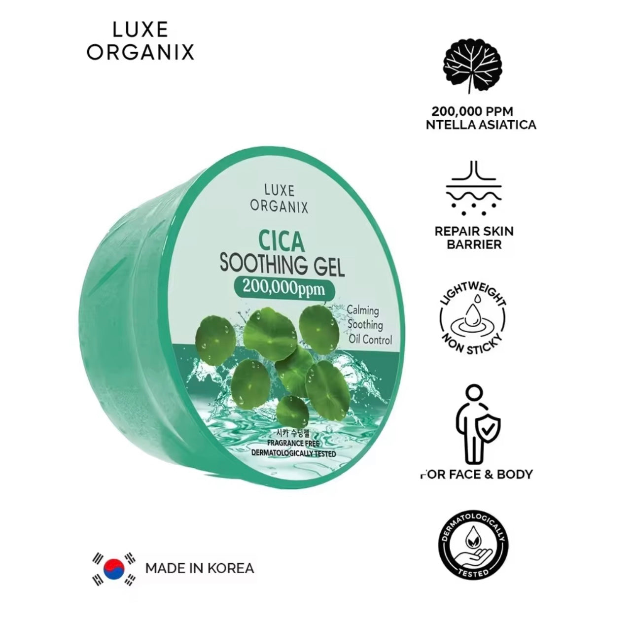 Luxe Organix Cica Soothing Gel (300ml)