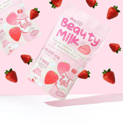 Dear Face Beauty Milk Strawberry Glutathione Drink