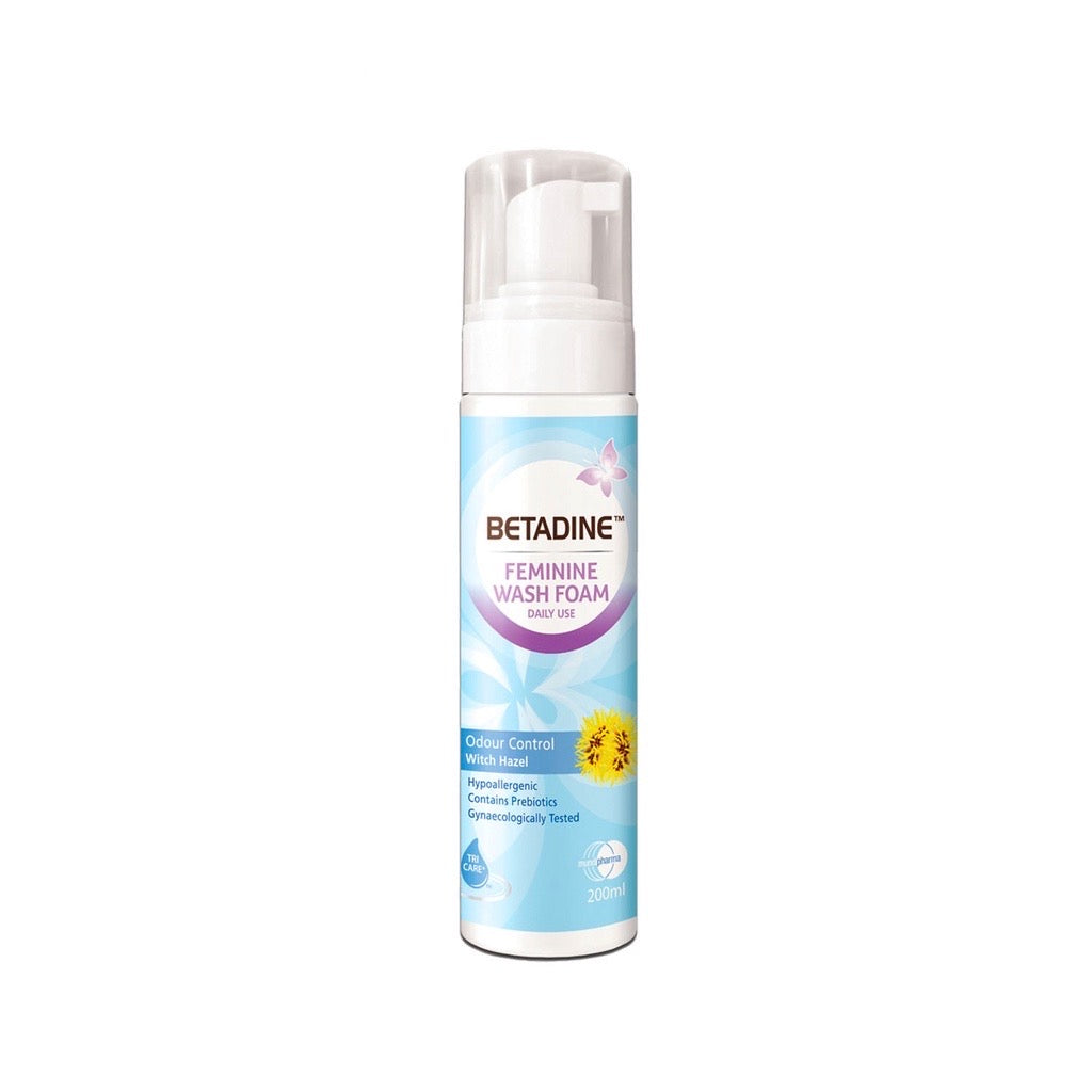 Betadine Feminine Wash Foam Odour Control Witch Hazel (200ml)