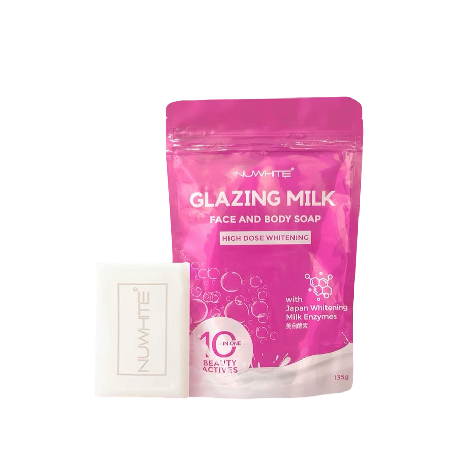NUWHITE Glazing Milk Face&Body Soap (135gm)