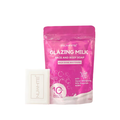 NUWHITE Glazing Milk Face&Body Soap (135gm)