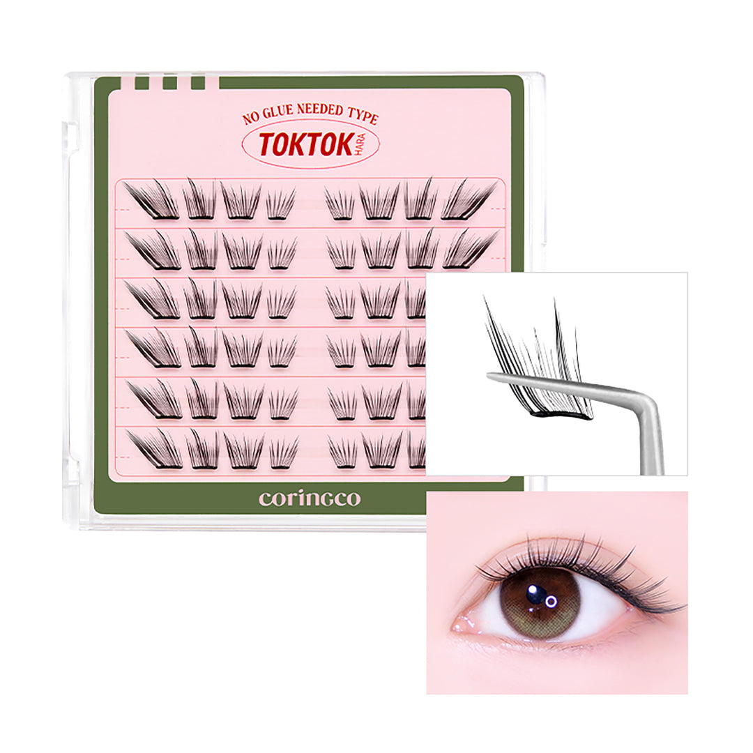 CORINGCO Toktok Hara No Glue Eyelash (#Cats)