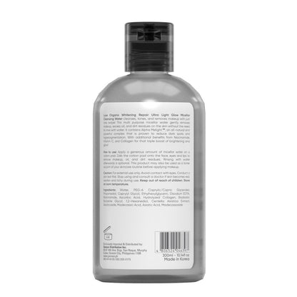 Luxe Organix Whitening Repair Ultralight Glow Micellar Cleansing Water (300ml)