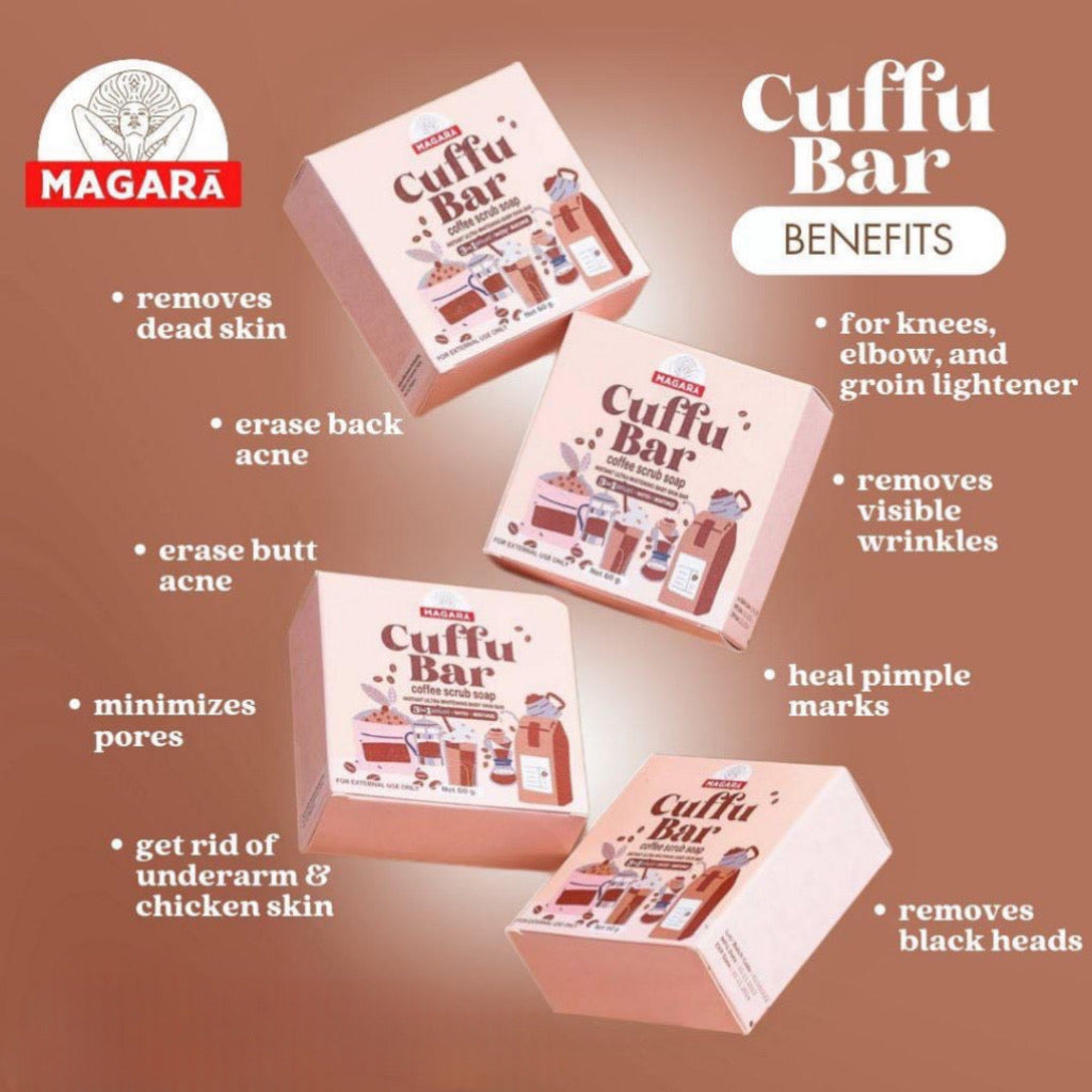 Magarā Skin Cuffu Bar Coffee Scrub Soap (60gm)