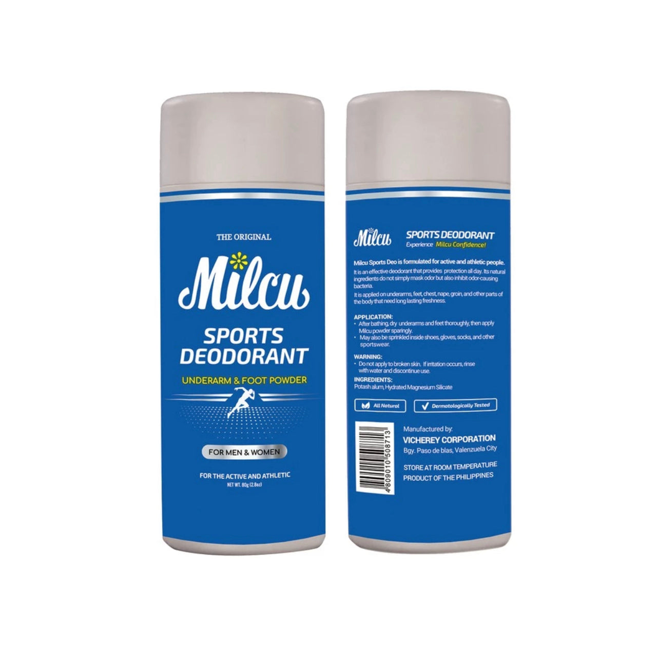 Milcu Underarm & Foot Deodorant Powder (80gm)