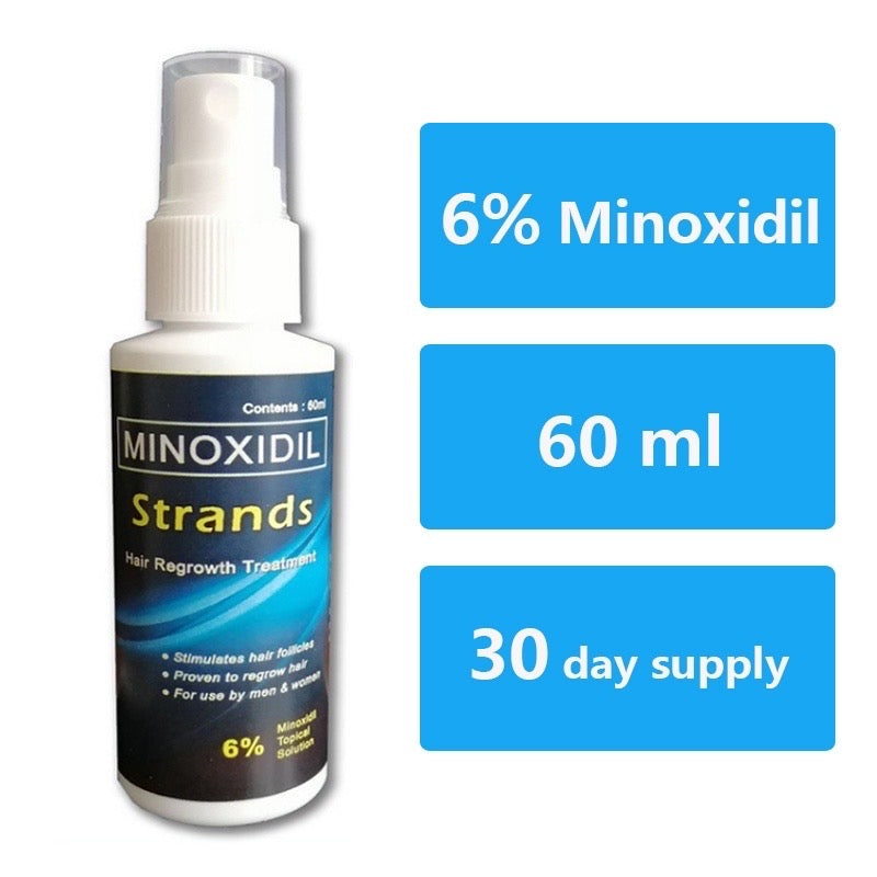 Monoxidil Strands 6% Topical Solution Hair Regrowth Treatment (60ml)