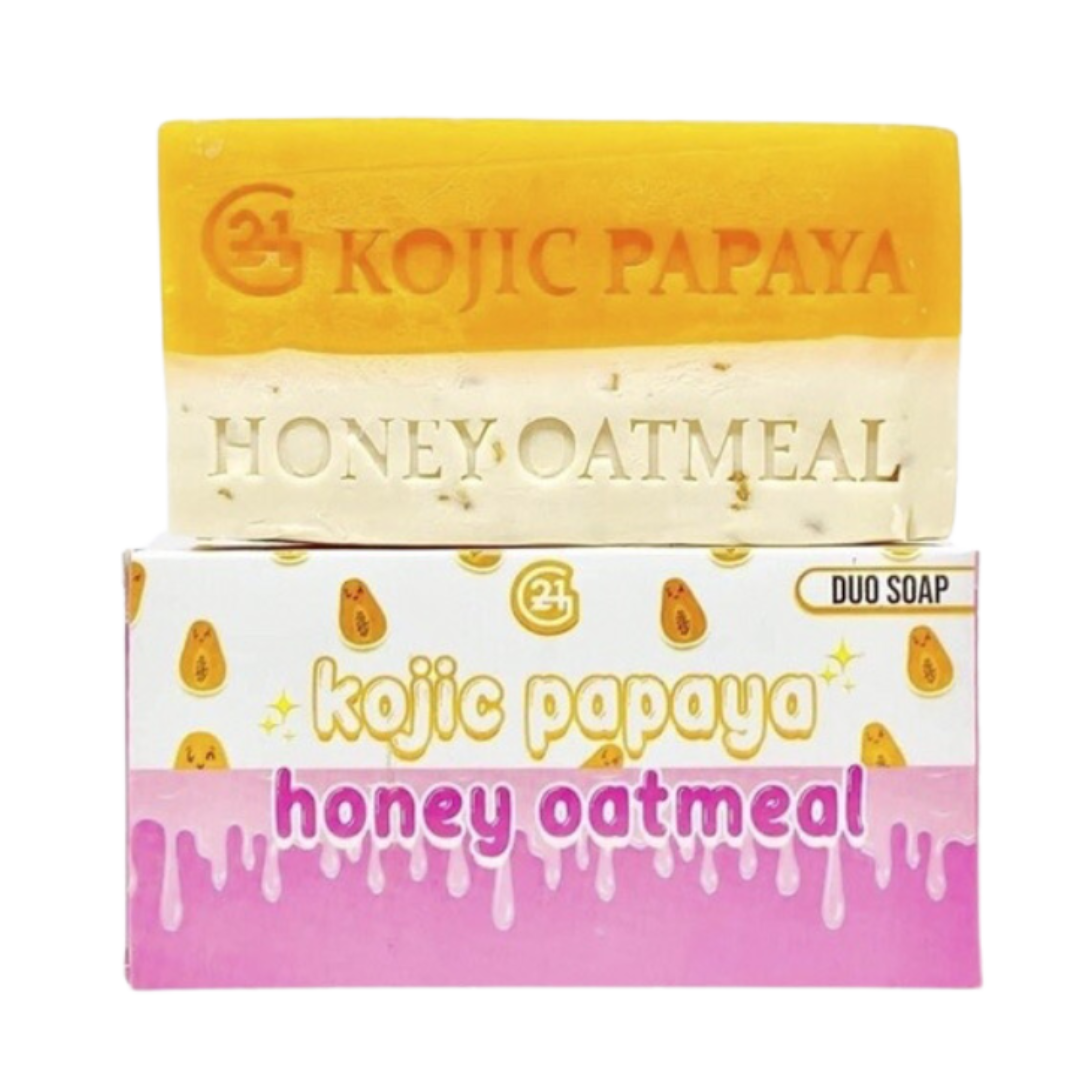 G21 Kojic Papaya + Honey Oatmeal Soap Duo (150g)