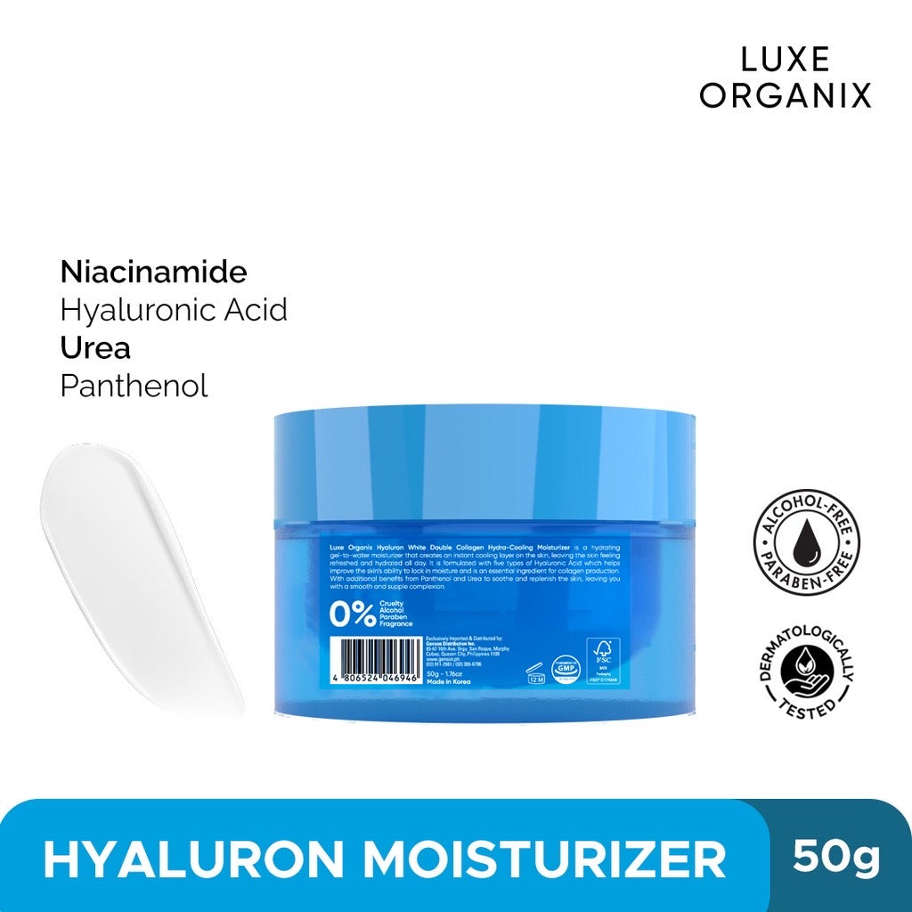 Luxe Organix Hyaluron White Double Collagen Hydra-Cooling Moisturizer (50gm)