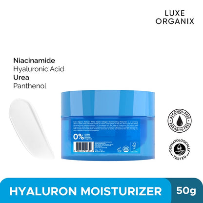 Luxe Organix Hyaluron White Double Collagen Hydra-Cooling Moisturizer (50gm)