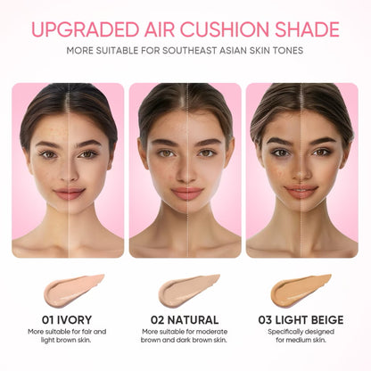 GMEELAN Black Truffle High Coverage BHA Repair Long Lasting 2 in 1 Air Cushion Foundation