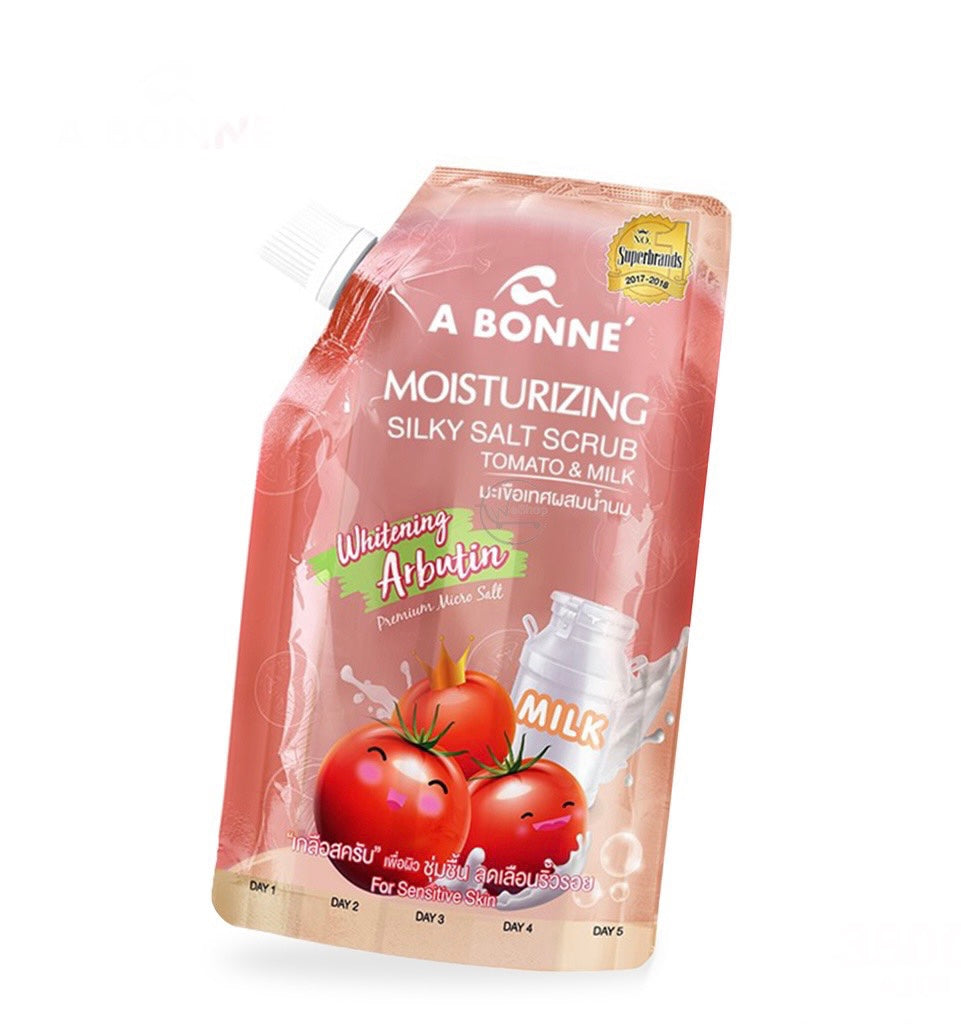 A Bonne Moisturizing Silky Salt Scrub Tomato & Milk (350gm)