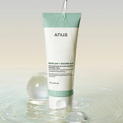 Anua Heartleaf + Succinic Acid Moisture Cleansing Foam (150ml)
